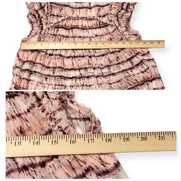 Ulla Johnson Clea Pink Tie Dye Stripe Silk Blouse , Size 2 - Picture 15 of 16